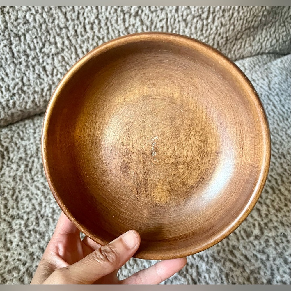 Vintage Mort N. Marton MNM Birch Wood Bowl 6” Canadian Trinket Rustic MCM